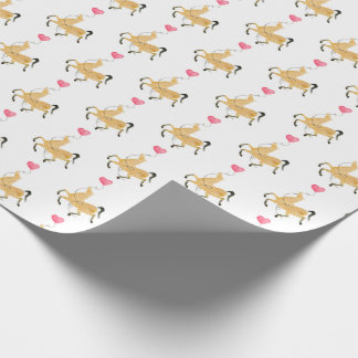 Papier Cadeau Enveloppe cadeau Cheval et Coeurs