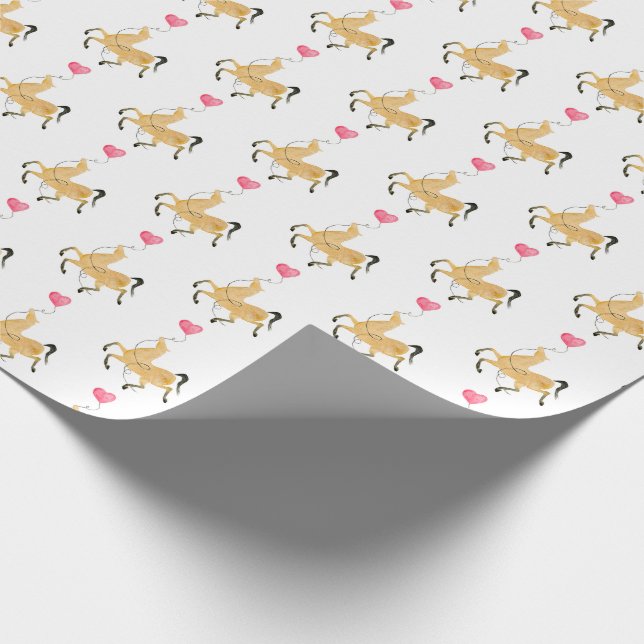 Papier Cadeau Enveloppe cadeau Cheval et Coeurs (Coin)