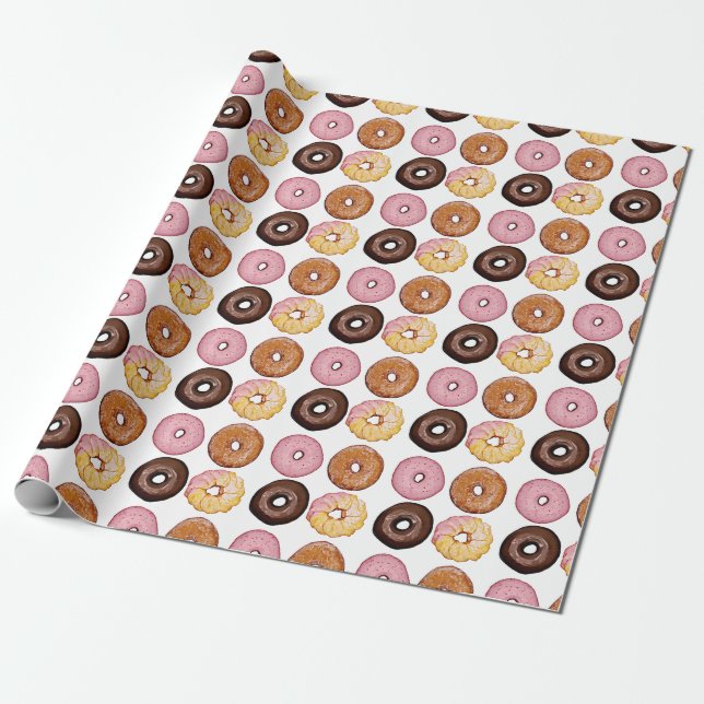 Papier Cadeau Enveloppe-cadeau chocolat, laqué et beignets de fr (Déroulé)