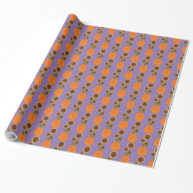 Papier Cadeau Enveloppe cadeau Citrouille d'automne (Déroulé)