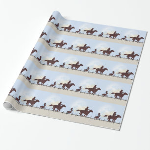 Papier Cadeau Enveloppe Cadeau Cowboy Barbed Wire