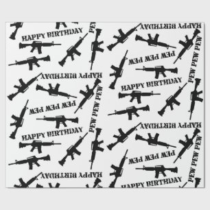 Papier Cadeau Enveloppe cadeau d'anniversaire à thème Ar-15