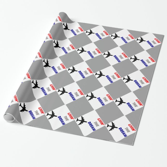 Papier Cadeau Enveloppe cadeau d'avion (Déroulé)