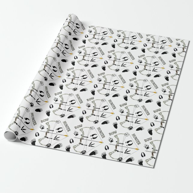 Papier Cadeau Enveloppe-cadeau de chasseur, chasse à l'arc, papi (Déroulé)