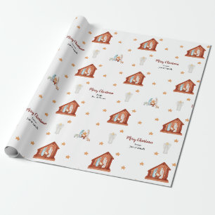 Papier Cadeau Enveloppe cadeau de la scène de nativité - Customi