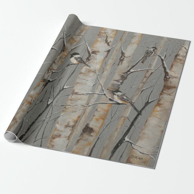 Papier Cadeau Enveloppe cadeau de l'arbre à oiseaux (Déroulé)