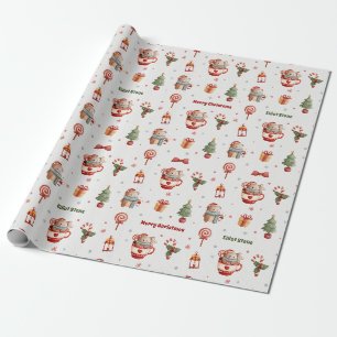 Papier Cadeau Enveloppe cadeau de l'ours de Noël - Enveloppement