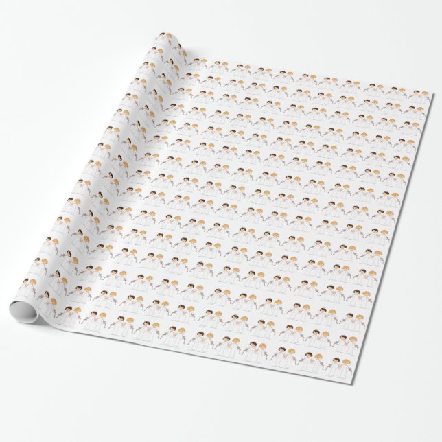 Papier Cadeau Enveloppe cadeau de mariée et de mariée (Déroulé)