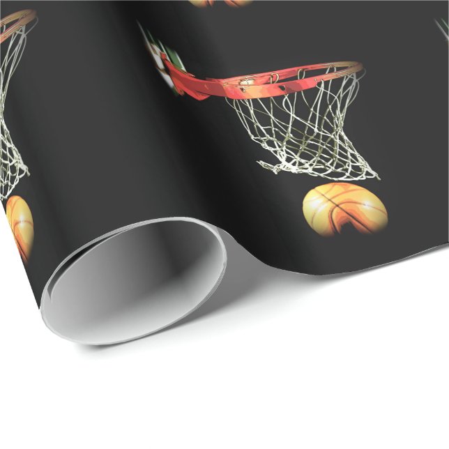 Papier Cadeau Enveloppe cadeau de Noël de basket-ball (Coin rond)
