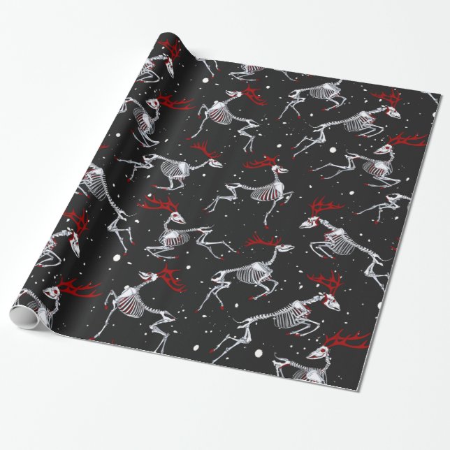 Papier Cadeau Enveloppe cadeau de Noël gothique (Déroulé)