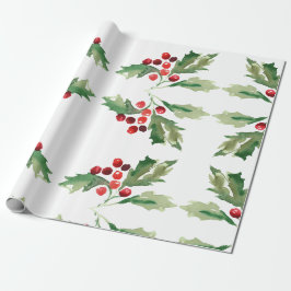 Papier Cadeau Enveloppe cadeau de Noël Holiday Holly