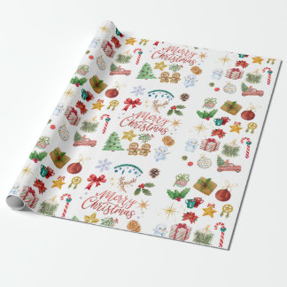 Papier Cadeau Enveloppe cadeau de Noël magique | Illustration de