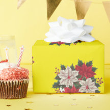 Enveloppe cadeau de Noël Poinsettias