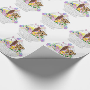 Papier Cadeau Enveloppe cadeau de Pâques / Animaux dans un panie
