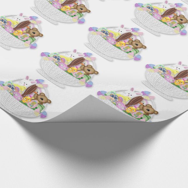 Papier Cadeau Enveloppe cadeau de Pâques / Animaux dans un panie (Coin)