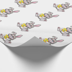 Papier Cadeau Enveloppe cadeau de Pâques/ lapin et oeuf