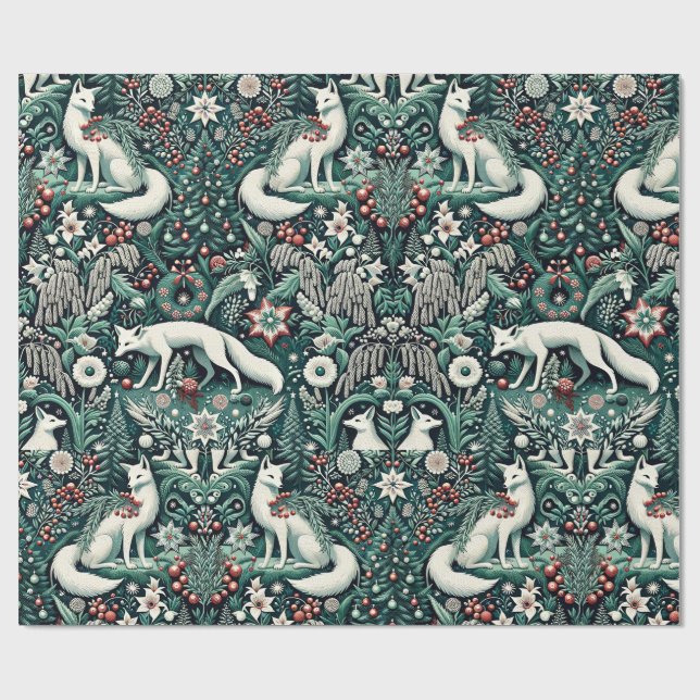 Papier Cadeau Enveloppe cadeau de vacances Arctic Fox I (Plat)