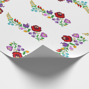 Papier Cadeau Enveloppe cadeau design de fleurs hongroises