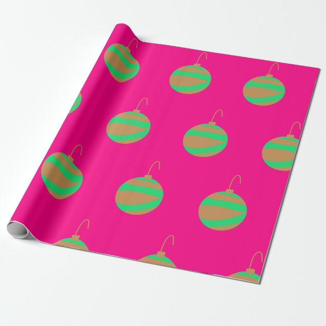 Papier Cadeau Enveloppe cadeau d'ornement de Noël à main vive (Déroulé)