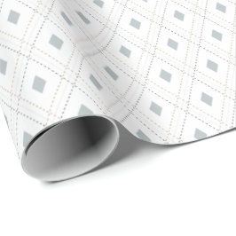Papier Cadeau Enveloppe cadeau Elegant Grey and Gold Jacquard