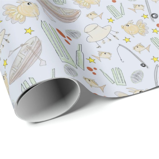 Papier Cadeau Enveloppe cadeau fête des pères (Coin rond)