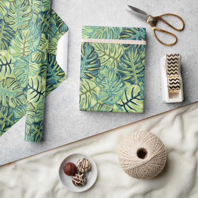 Papier Cadeau Enveloppe cadeau Feuille Tropical (Artisanat)