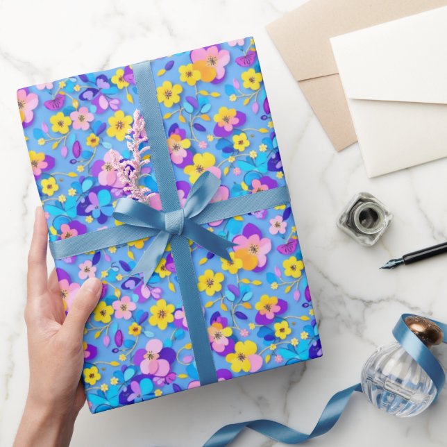 Papier Cadeau Enveloppe cadeau floral (Cadeaux)