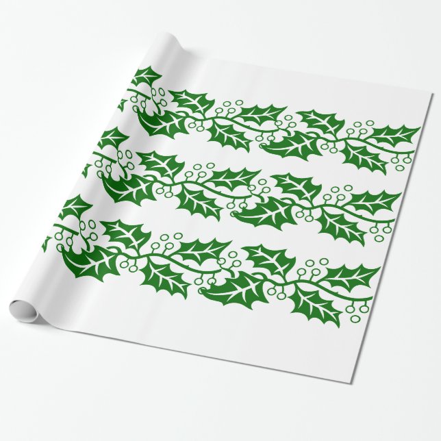 Papier Cadeau Enveloppe cadeau - grands feuilles saints (Déroulé)