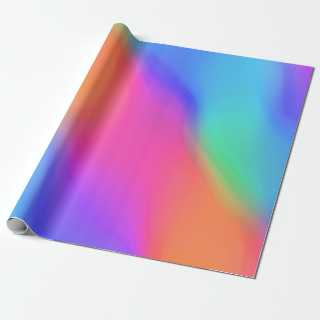 Papier Cadeau Enveloppe Cadeau Holographique Vivid (Déroulé)