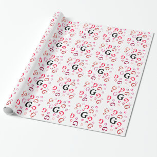 Papier Cadeau Enveloppe cadeau - Lettres mélangées en rouge
