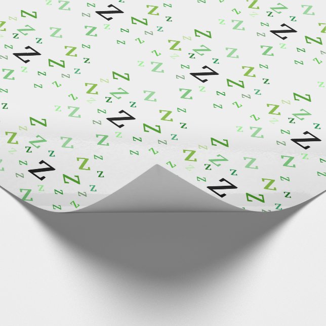 Papier Cadeau Enveloppe cadeau - Lettres mélangées en vert (Coin)