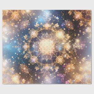 Papier Cadeau Enveloppe Cadeau Mandala Golden