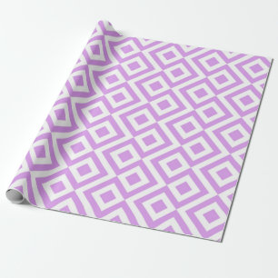 Papier Cadeau Enveloppe cadeau Motif Lavande et Blanc Meander
