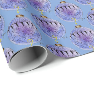 Papier Cadeau Enveloppe cadeau - Ornement d'arbre bleu
