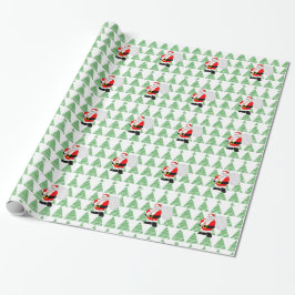 Papier Cadeau Enveloppe cadeau - Père Noël et Arbres