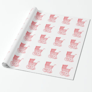 Papier Cadeau Enveloppe cadeau pour bébé fille de transport vint
