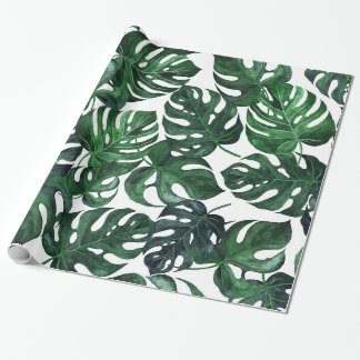 Papier Cadeau Enveloppe cadeau pour feuille de monstère tropical