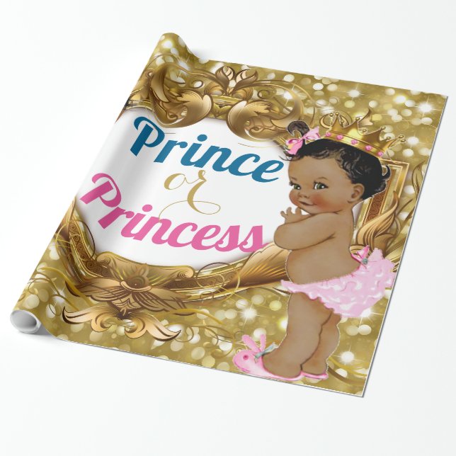Papier Cadeau Enveloppe cadeau Prince ou Princesse d'Afrique Par (Déroulé)