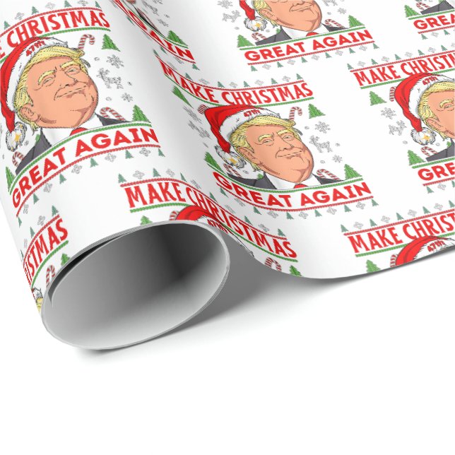 Papier Cadeau Enveloppe cadeau républicain, Donald Trump Joyeux  (Coin rond)