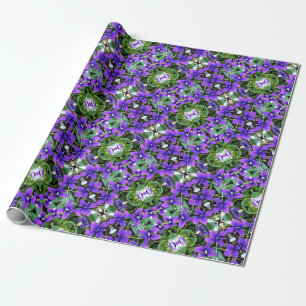 Papier Cadeau Enveloppe cadeau Rouleau Violets de bois