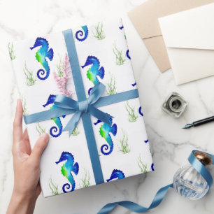 Papier Cadeau Enveloppe cadeau Seahorse