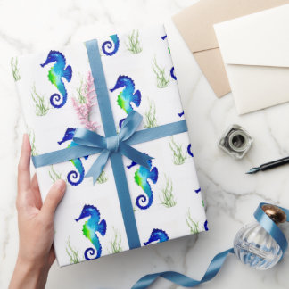 Papier Cadeau Enveloppe cadeau Seahorse