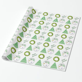 Papier Cadeau Enveloppe cadeau - Snowglobe, Arbre, Wreath, Happy