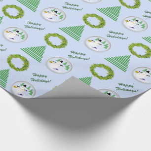Papier Cadeau Enveloppe cadeau - Snowglobe, Arbre, Wreath, Happy