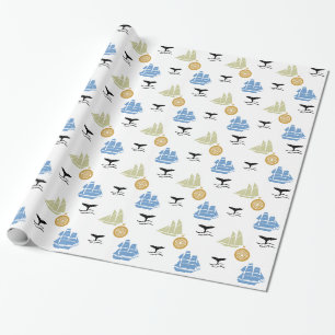 Papier Cadeau Enveloppe cadeau - Thème nautique