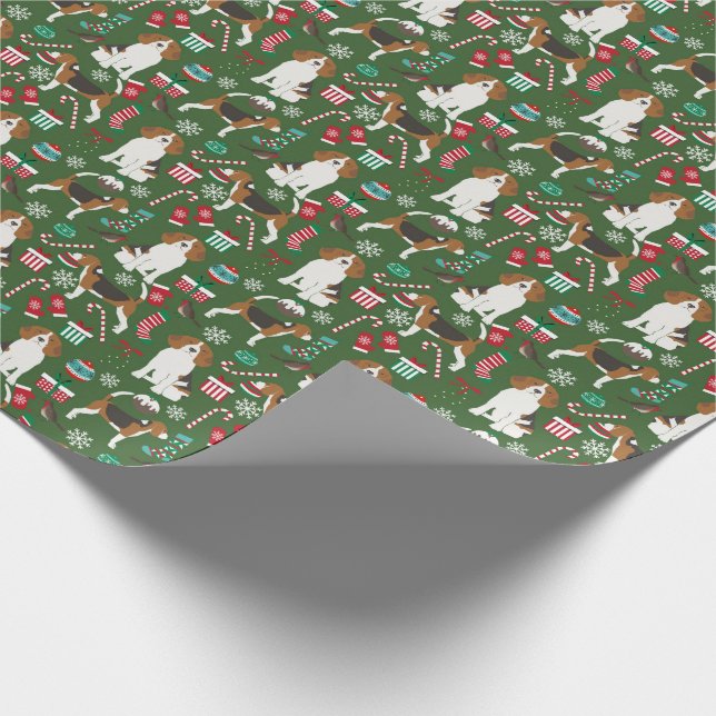 Papier Cadeau Enveloppe cadeaux de Noël Beagles (Coin)