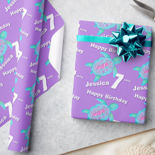 Papier Cadeau Enveloppe d'anniversaire d'âge et de nom d'art de