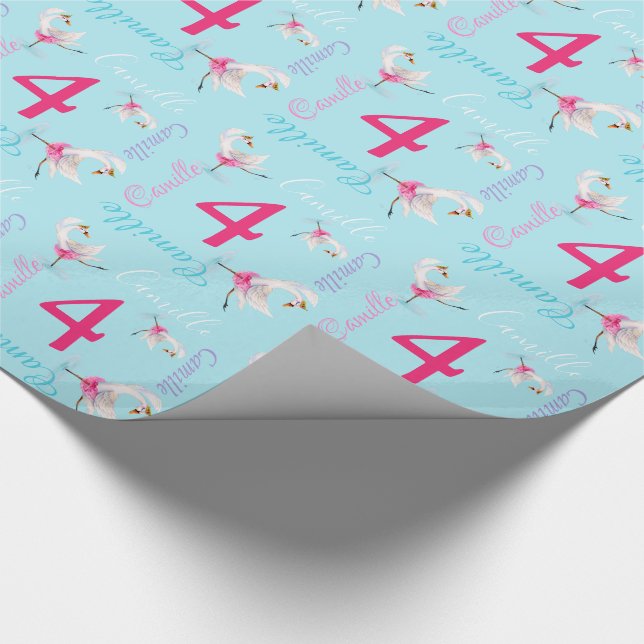 Papier Cadeau Enveloppe d'anniversaire de cygne de ballet (Coin)