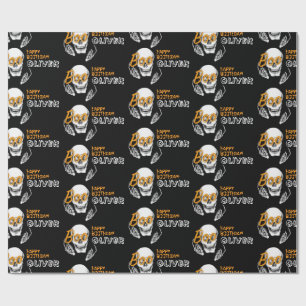 Papier Cadeau Enveloppe d'anniversaire d'Halloween personnalisée