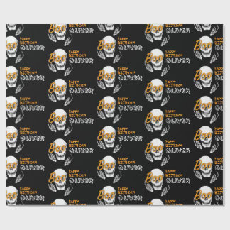 Papier Cadeau Enveloppe d'anniversaire d'Halloween personnalisée
